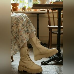 Combat Moto 8 Biker Snow Rain Grunge Waterproof Platform Lugsole Ankle Boots New